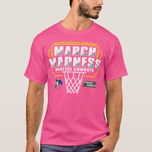 Mcneese Cowboys March Madness 2025 Men'S Basketbal T-Shirt (Front)