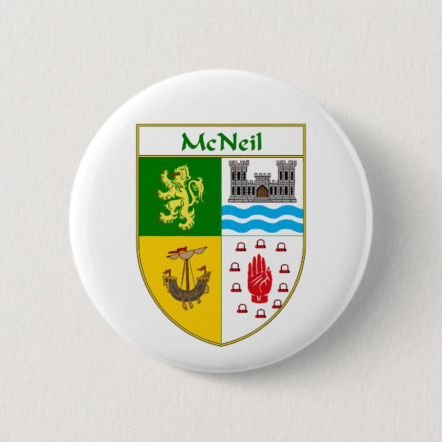 McNeil Coat of Arms/Family Crest 6 Cm Round Badge (Front)