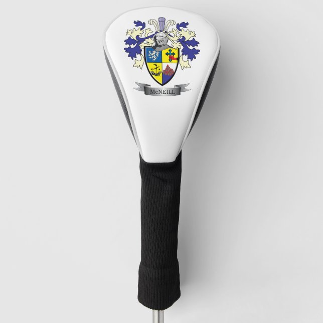 McNeill Family Crest Coat of Arms Golf Head Cover (Front)