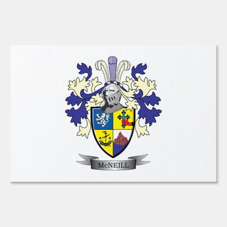 McNeill Family Crest Coat of Arms Sign | Zazzle