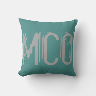 MCO Airport Grunge Typography Cushion