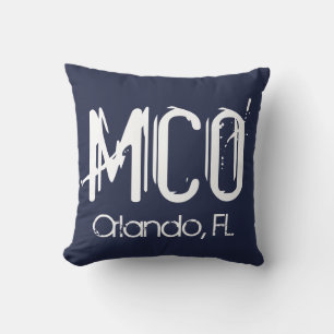 MCO Orlando Airport Code Blue Cushion