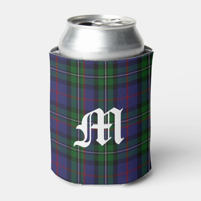 McPhail/MacPhail Clan Hunting Tartan with Monogram Can Cooler (Can Front)