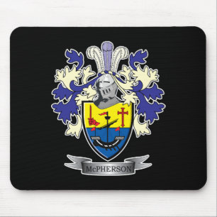 McPherson Family Crest Coat of Arms Mouse Mat