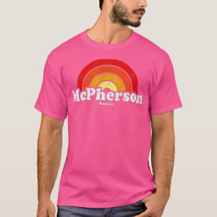 McPherson Kansas KS Vintage 70s Retro Rainbow Desi T-Shirt