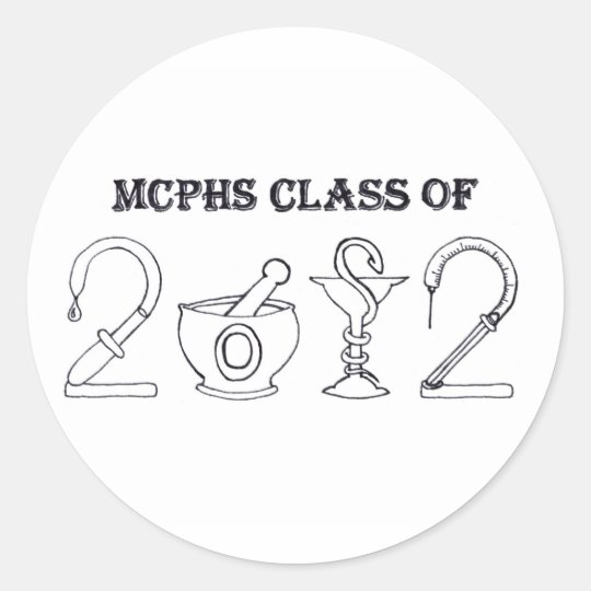 MCPHS Class of 2012 Classic Round Sticker