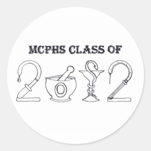 MCPHS Class of 2012 Classic Round Sticker