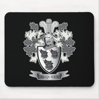 McQueen Family Crest Coat of Arms Mouse Mat