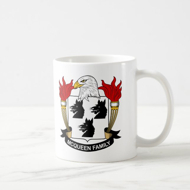 McQueen Family Crest Coffee Mug (Right)