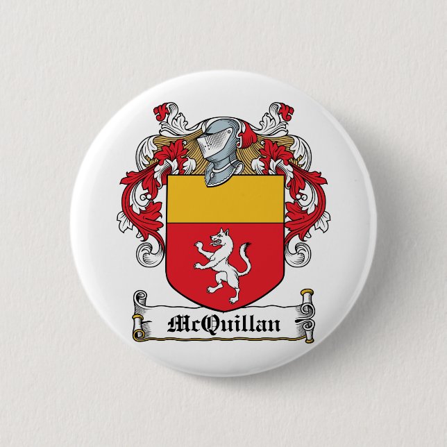 McQuillan Family Crest 6 Cm Round Badge (Front)