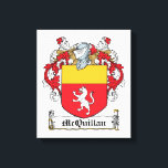 McQuillan Family Crest Canvas Print<br><div class="desc">McQuillan Coat of Arms</div>