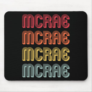 Mcrae Gift Surname Funny Retro Vintage 80s Birthda Mouse Mat