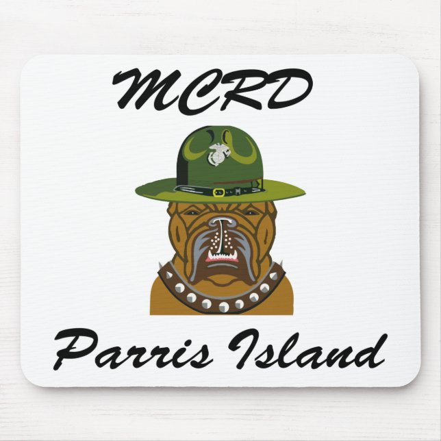 MCRD Parris Island Devil Dog Mouse Mat (Front)
