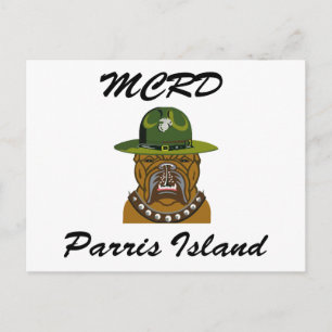 MCRD Parris Island Devil Dog Postcard