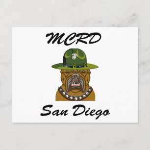 MCRD San Diego Devil Dog Postcard