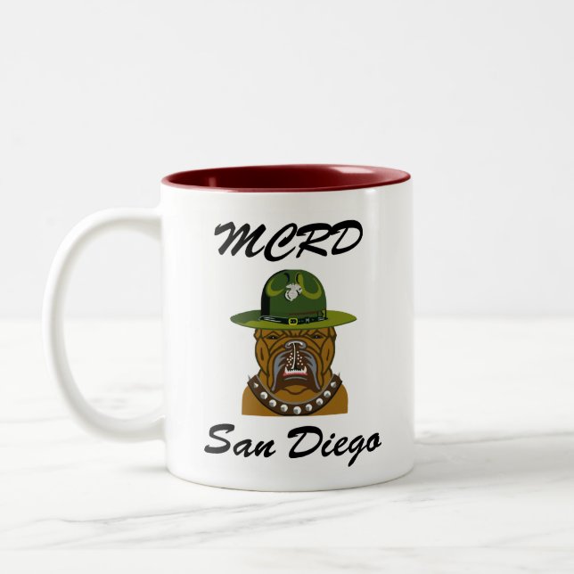 MCRD San Diego Devil Dog Two-Tone Coffee Mug (Left)