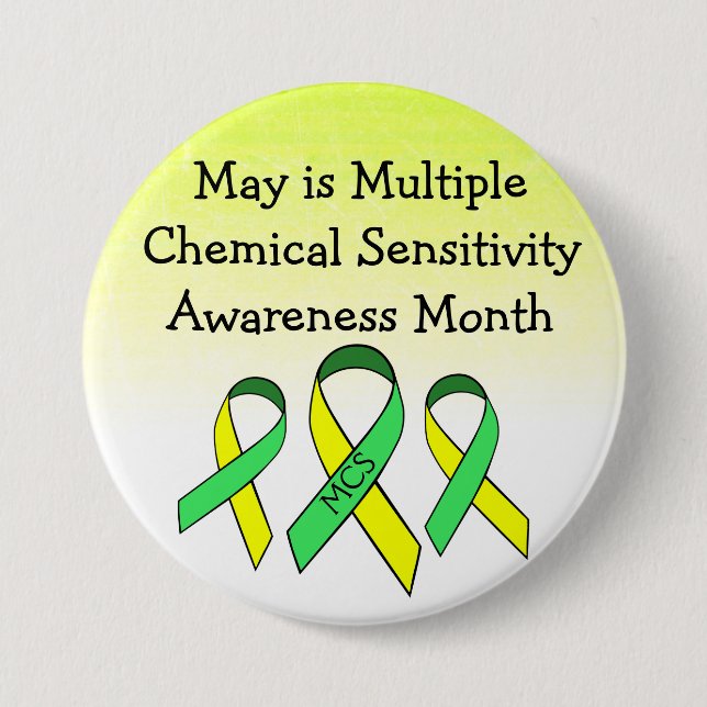 MCS Multiple Chemical Sensitivity Button (Front)