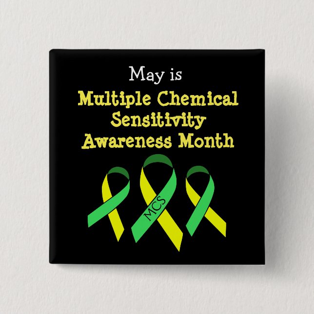 MCS Multiple Chemical Sensitivity Button (Front)