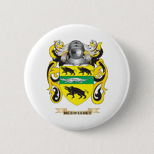 McSweeney Coat of Arms (Family Crest) 6 Cm Round Badge
