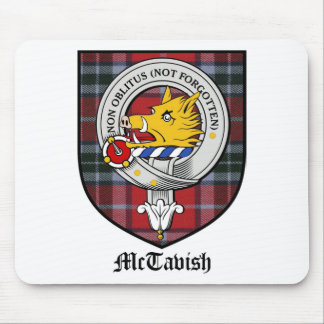McTavish Clan Crest Badge Tartan Mouse Mat