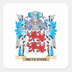Mctiernan Coat of Arms - Family Crest Square Sticker