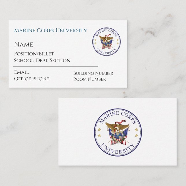 MCU Business Cards (Front/Back)