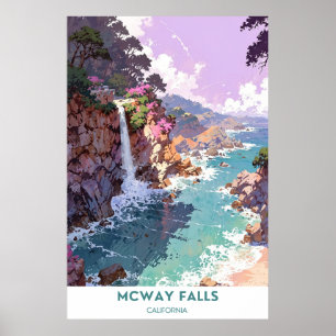 McWay Falls - Beautiful California Landscape Poster