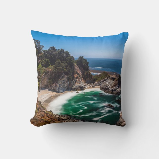Mcway Falls in Julia Pfeiffer Burns state park Cushion (Front)
