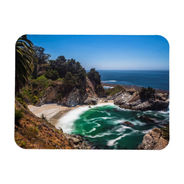 Mcway Falls in Julia Pfeiffer Burns state park Magnet (Horizontal)