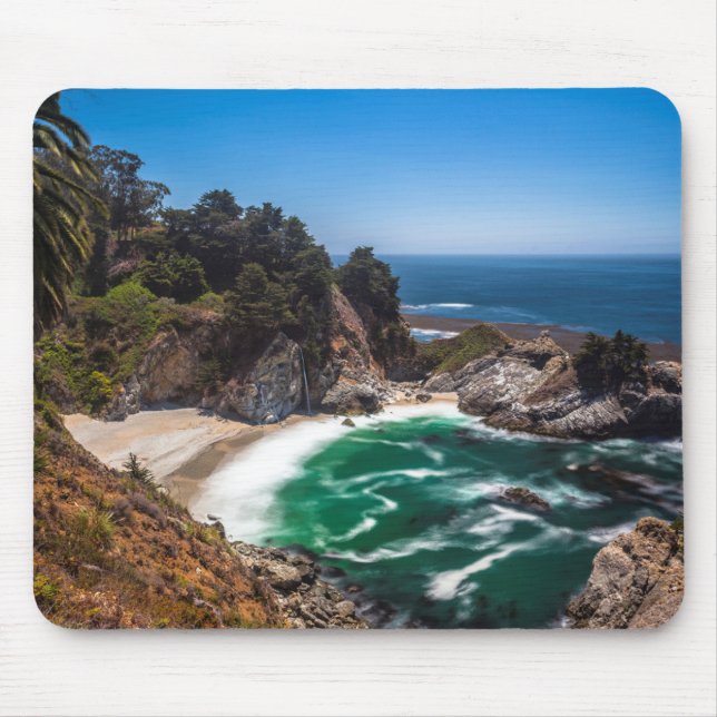 Mcway Falls in Julia Pfeiffer Burns state park Mouse Mat (Front)