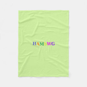 Md1f79b HAMbWG - Fleece Blanket - Lime Green