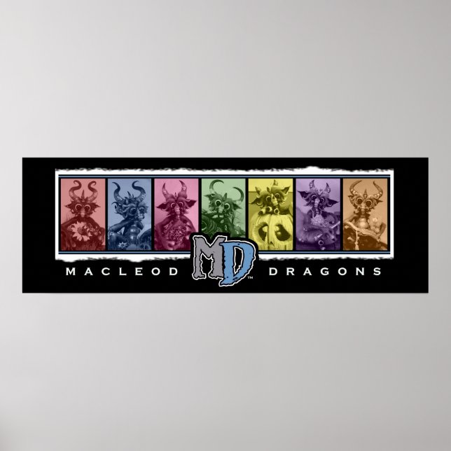 MD 36"x12" Coloured Bar Poster (Front)