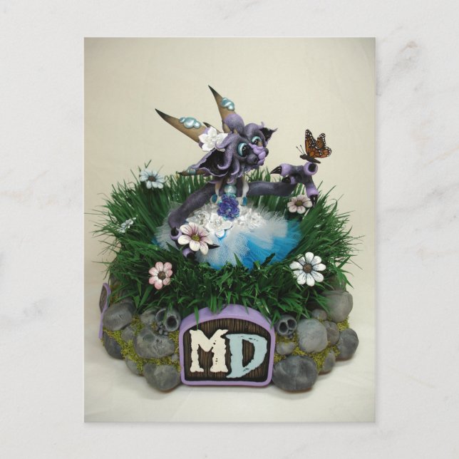 MD Alina Butterfly Dragon Postcard (Front)