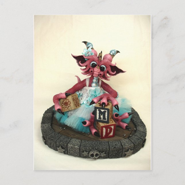MD Baby Blocks Dragon Postcard (Front)