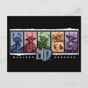MD Colored Bar Logo Postcard