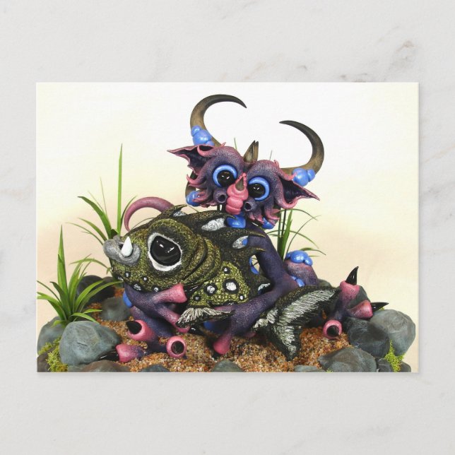 MD Cuddlefish Dragon (Closeup) Postcard (Front)