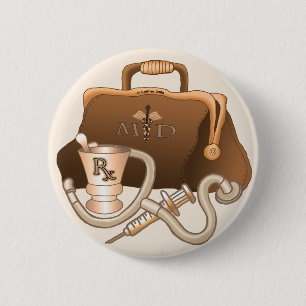MD doctor 6 Cm Round Badge