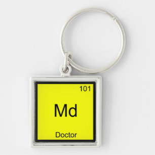 Md - Doctor Chemistry Element Symbol Funny Medical Key Ring