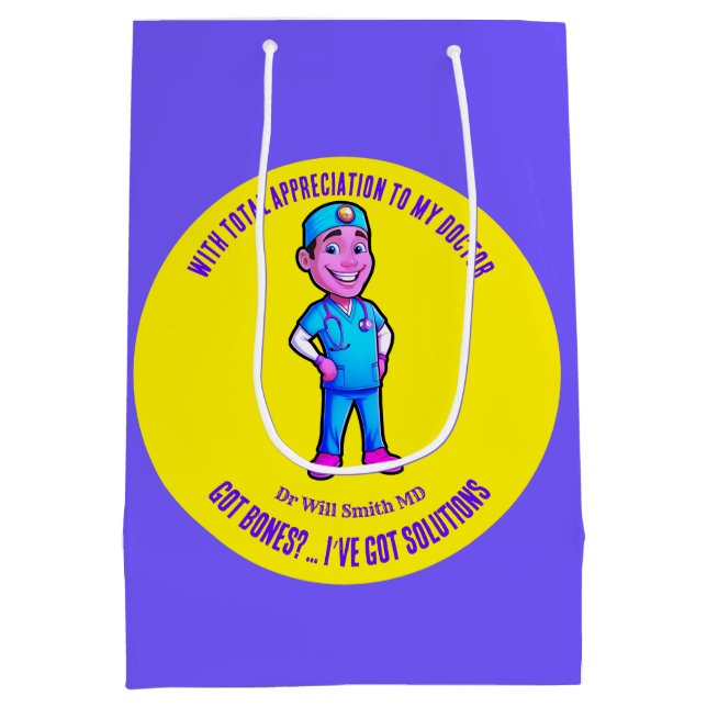MD doctor Got bones? I’ve got solutions trauma Medium Gift Bag (Back)