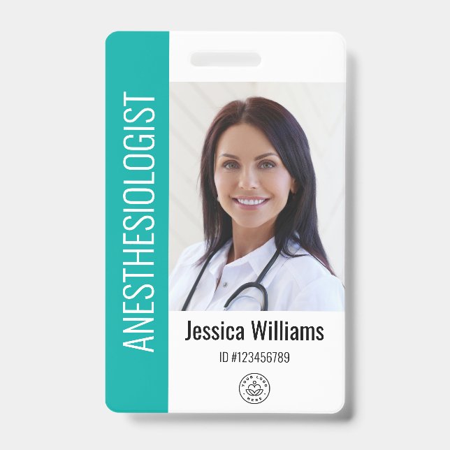 MD Doctor Hospital Medical Employee Photo ID Badge (Front)