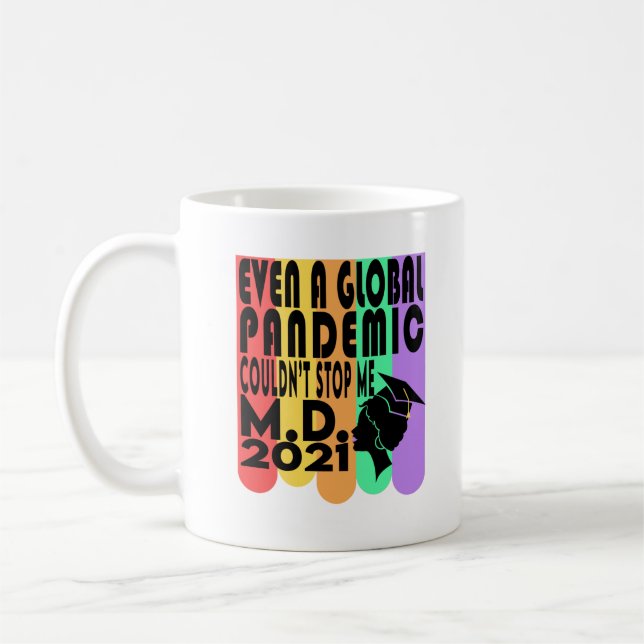 MD Doctor Medical Med School Graduation Gift 2021 Coffee Mug (Left)