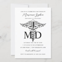 MD Doctor of Medicine Graduation Custom Colour Inv