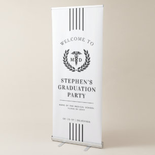 MD Doctor of Medicine Graduation Party Welcome Retractable Banner
