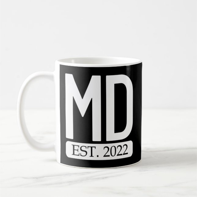 Md Est 2022 New Doctor Graduate Md Medical Doctor Coffee Mug (Left)