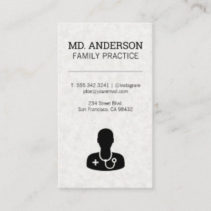 MD Healthcare Worker Icon   Medical Symbol Business Card