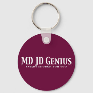 MD JD Genius Gifts Key Ring