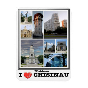 MD - Moldova - Chisinau - I Love Mosaic - Magnet