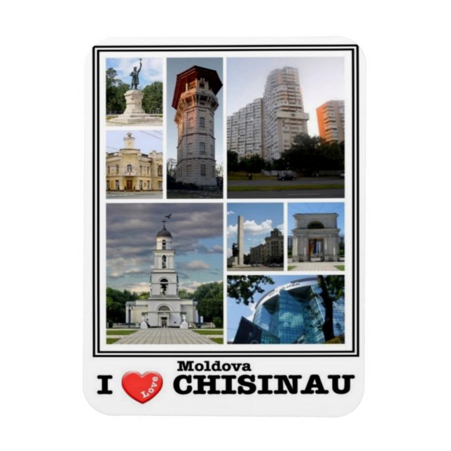 MD - Moldova - Chisinau - I Love Mosaic - Magnet (Vertical)