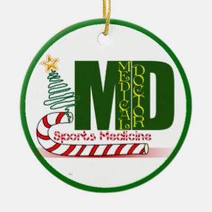 MD SPORTS MEDICINE CHRISTMAS MEDICAL DOCTOR CERAMIC TREE DECORATION