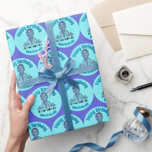 MD SURGEON Bone to be wild blue violet Wrapping Paper